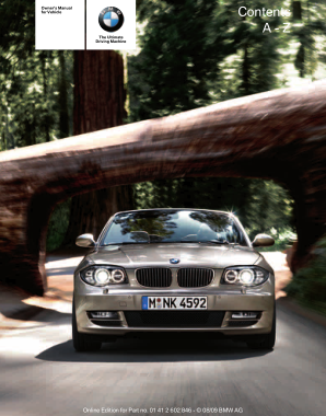 2010 BMW 135i Coupe without iDrive Owners Manual